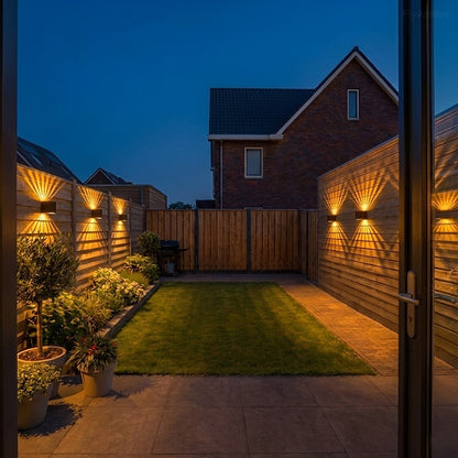 Waterproof RGB Dimmable 7-Beam Up Down LED Outdoor Wall Light