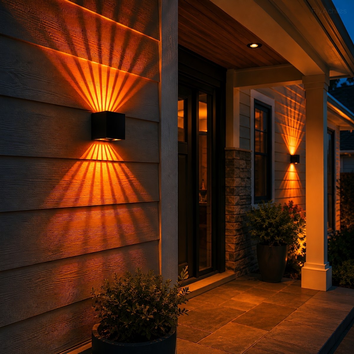 Waterproof RGB Dimmable 7-Beam Up Down LED Outdoor Wall Light