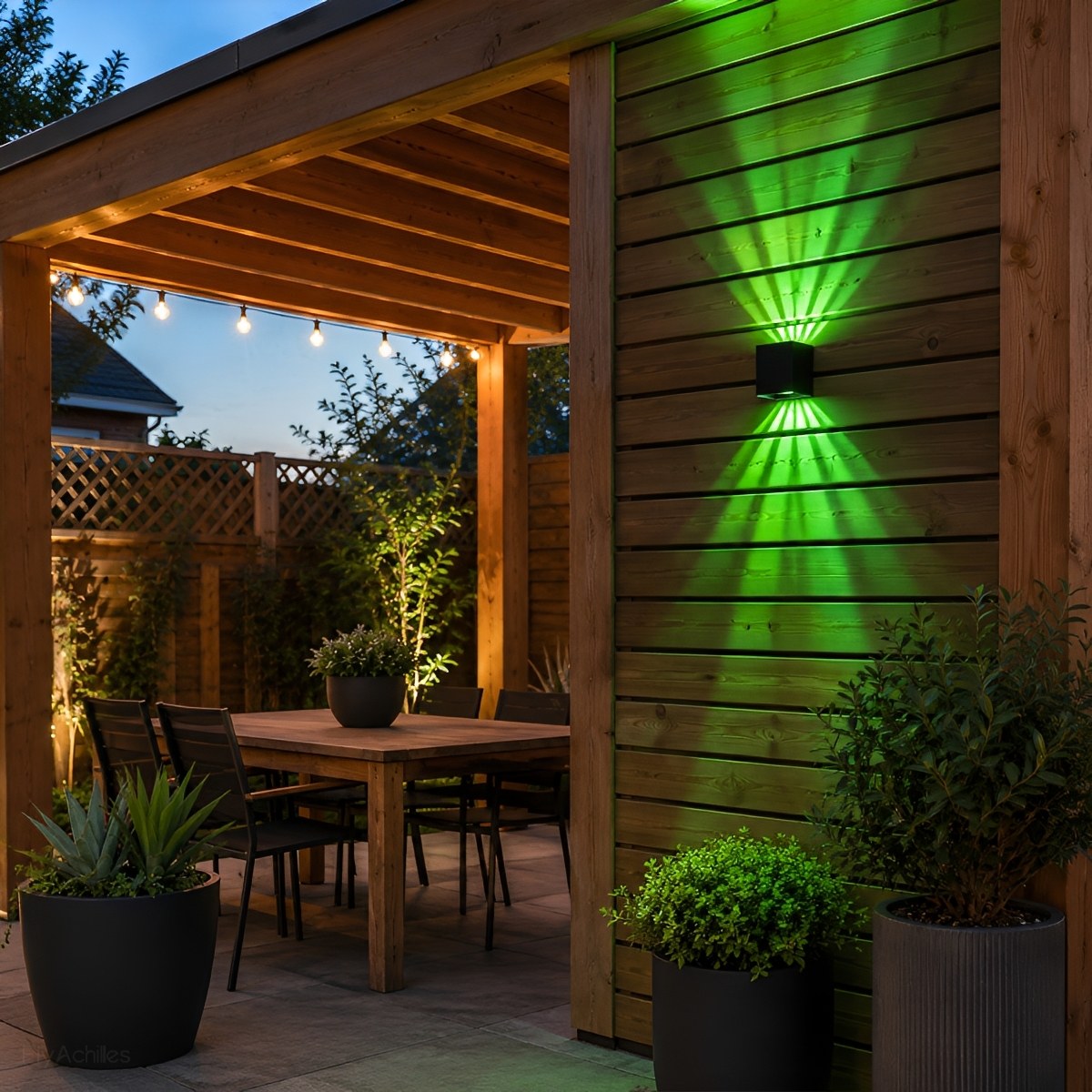 Waterproof RGB Dimmable 7-Beam Up Down LED Outdoor Wall Light