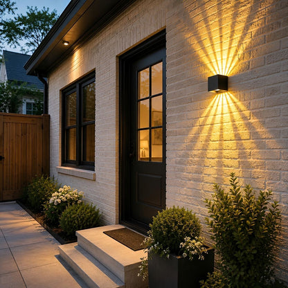 Waterproof RGB Dimmable 7-Beam Up Down LED Outdoor Wall Light