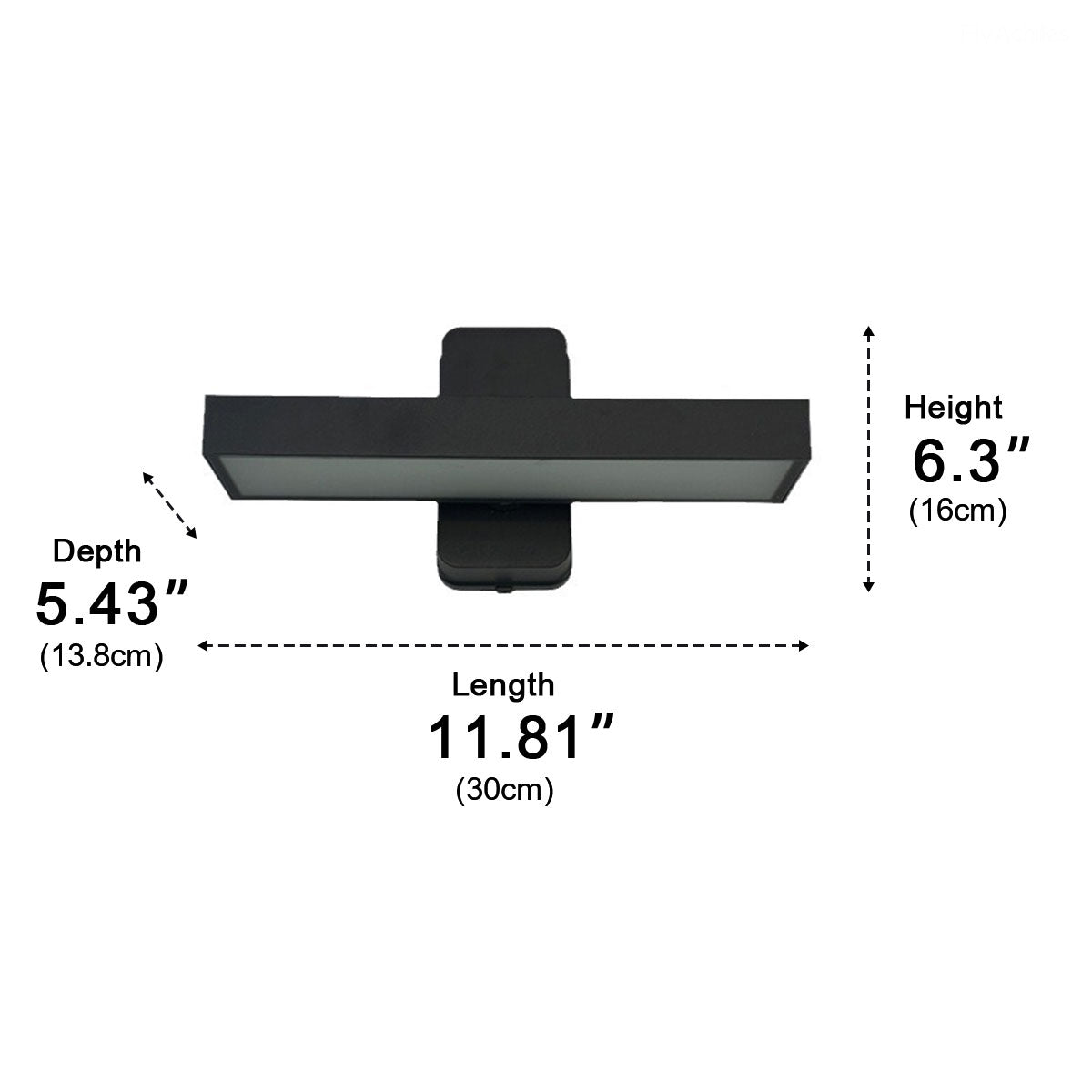 350° Rotatable RGB Linear LED Outdoor Wall Light