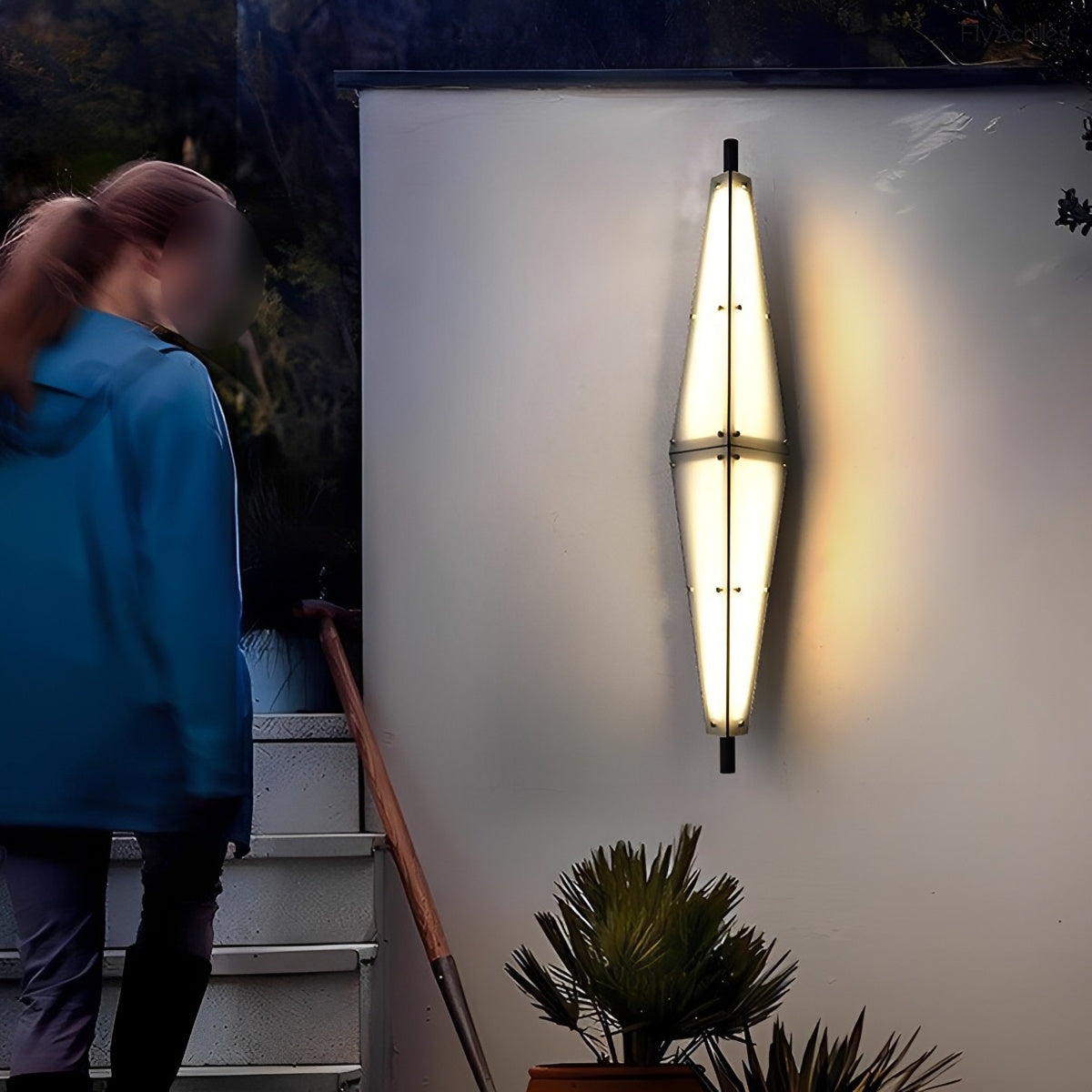 Waterproof Luxury Diamond Outdoor Wall Light