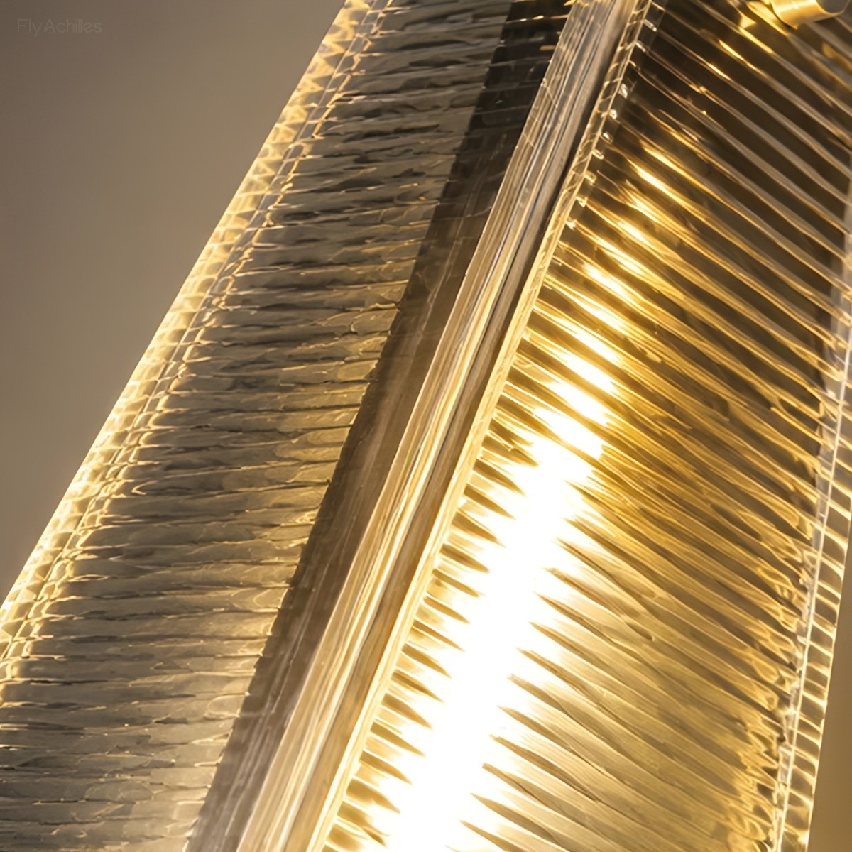 Waterproof Luxury Diamond Ribbed Glass Outdoor Wall Light