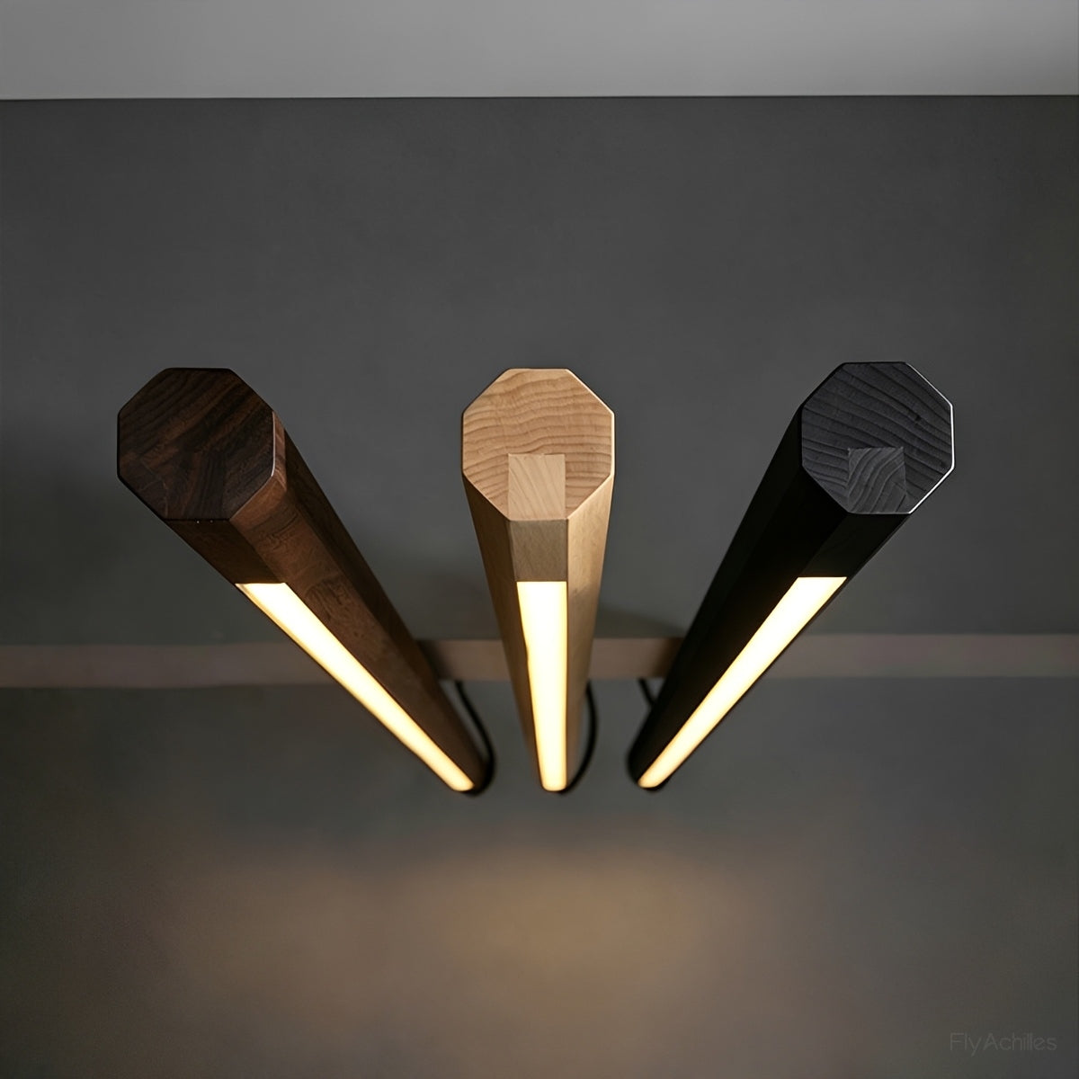 Modern Minimalist Wood LED Linear LED Floor Lamp