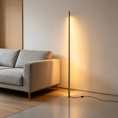 Modern Minimalist Wood LED Linear LED Floor Lamp