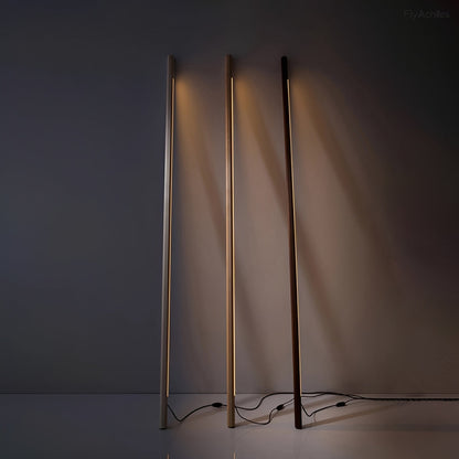 Modern Minimalist Wood LED Linear LED Floor Lamp