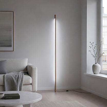 Modern Minimalist Wood LED Linear LED Floor Lamp