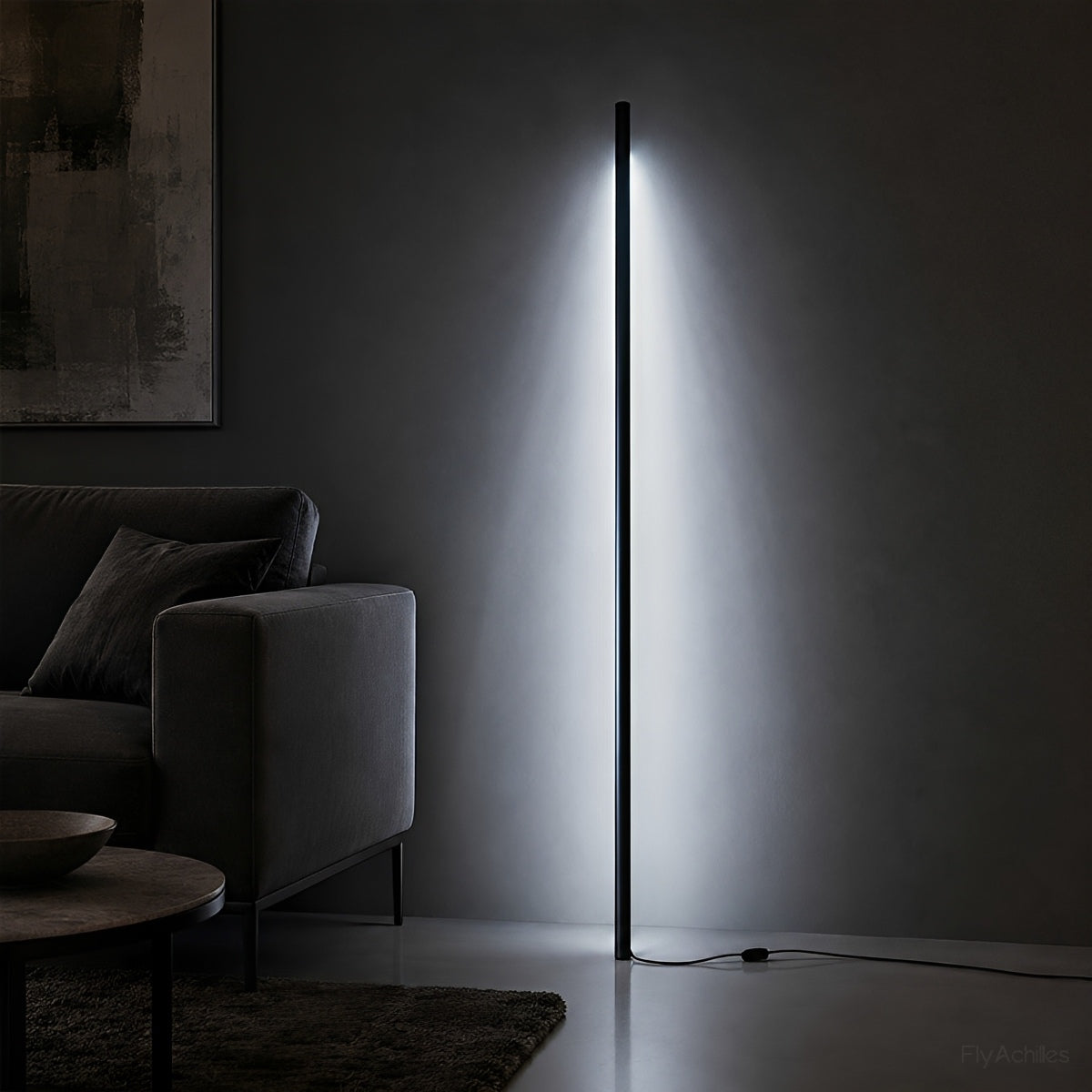 Modern Minimalist Wood LED Linear LED Floor Lamp