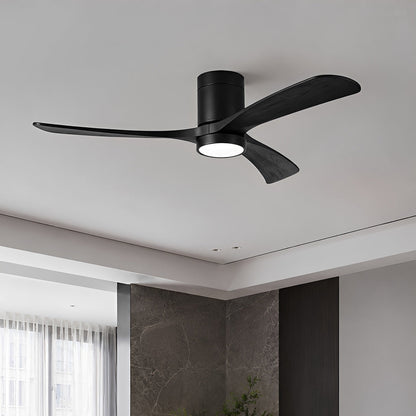 Modern Wood Ceiling Fan Light 6-Speed DC Motor Full-Spectrum