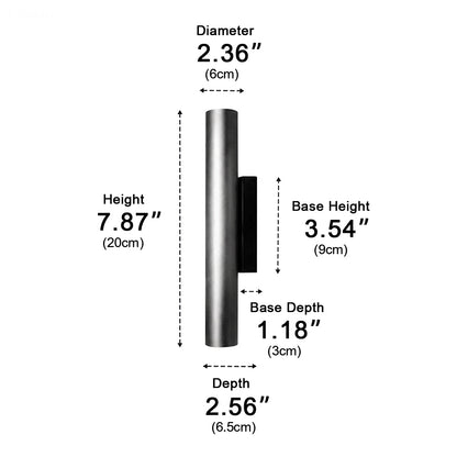 Waterproof Cylinder Up and Down Outdoor Wall Light