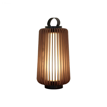 Waterproof Modern Ribbed Cylindrical LED Outdoor Floor Lamp Lantern