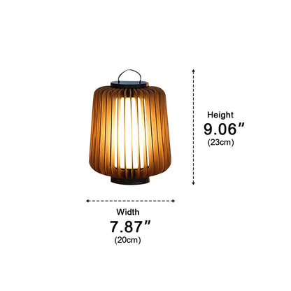 Waterproof Modern Ribbed Cylindrical LED Outdoor Floor Lamp Lantern