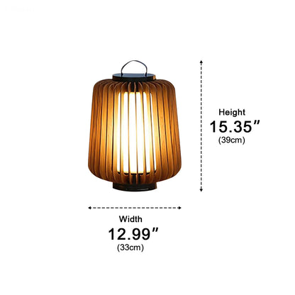 Waterproof Modern Ribbed Cylindrical LED Outdoor Floor Lamp Lantern