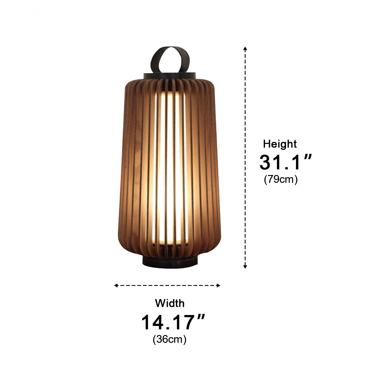 Waterproof Modern Ribbed Cylindrical LED Outdoor Floor Lamp Lantern