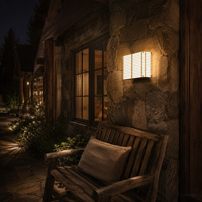 Waterproof Modern Louvered LED Outdoor Wall Light