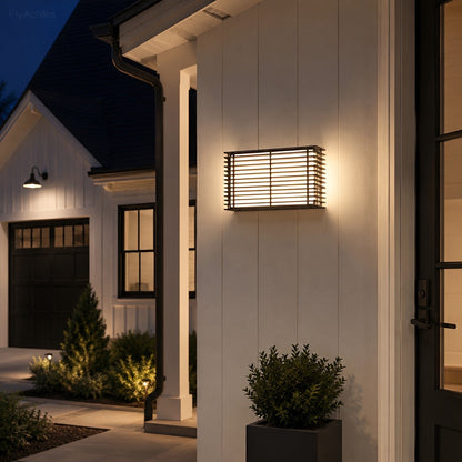 Waterproof Modern Louvered LED Outdoor Wall Light