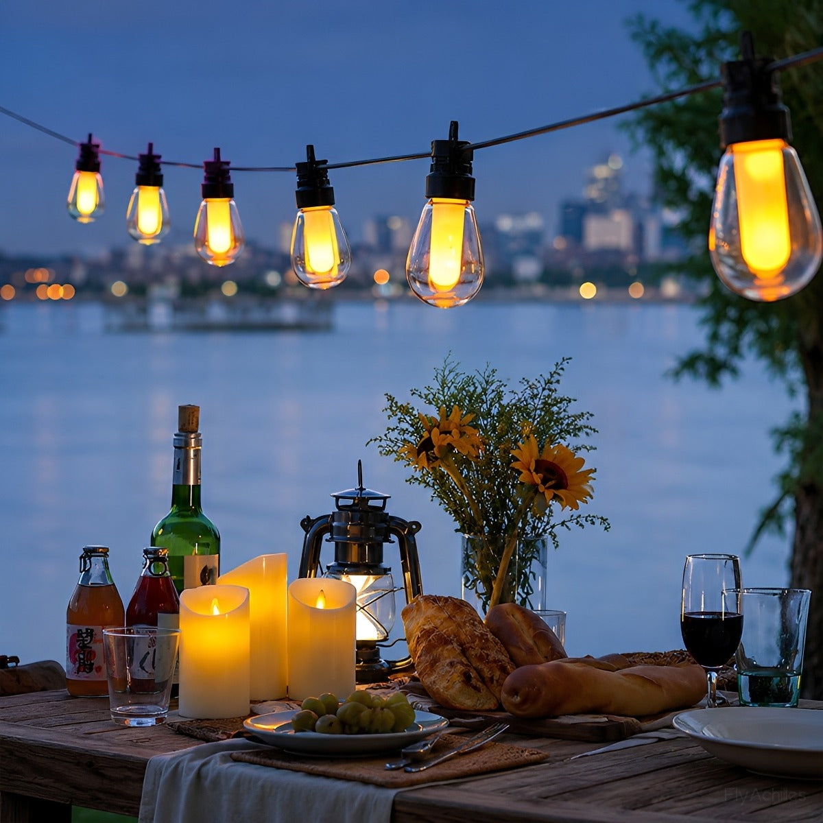 Waterproof 10 LED Outdoor String Lights 16.85ft
