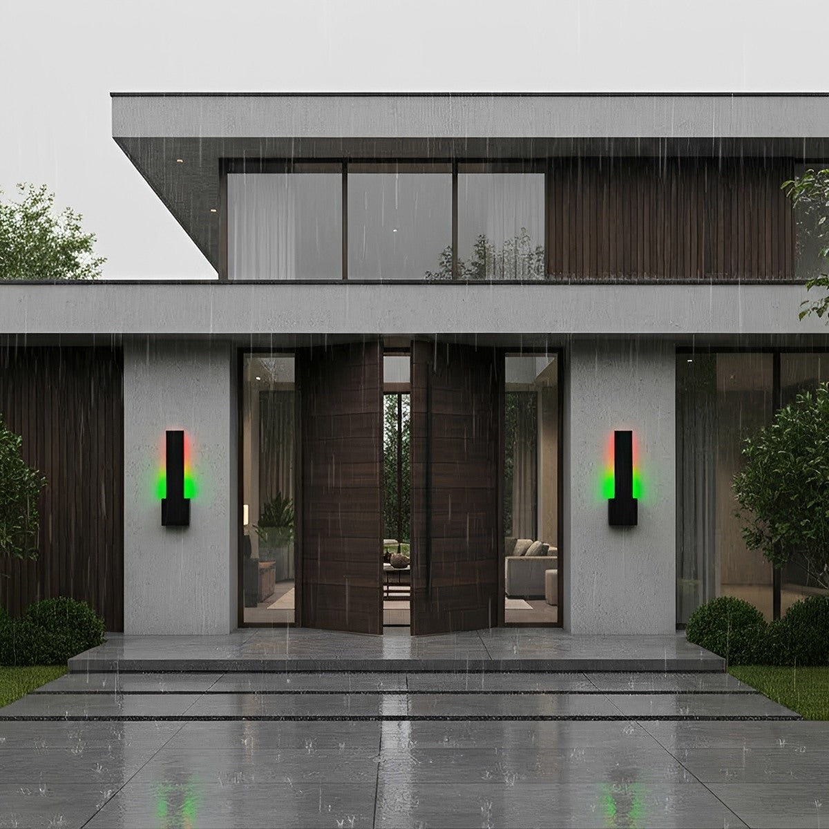Modern Waterproof RGB LED Outdoor Wall Light Smart Dimmable