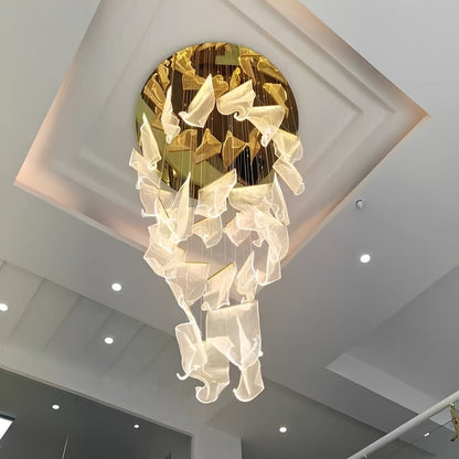 Modern Luxury Sculptural Ribbon LED Chandelier