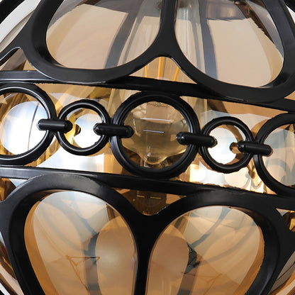 Waterproof Aluminum Glass Ball Outdoor Chandelier Light Hanging Light