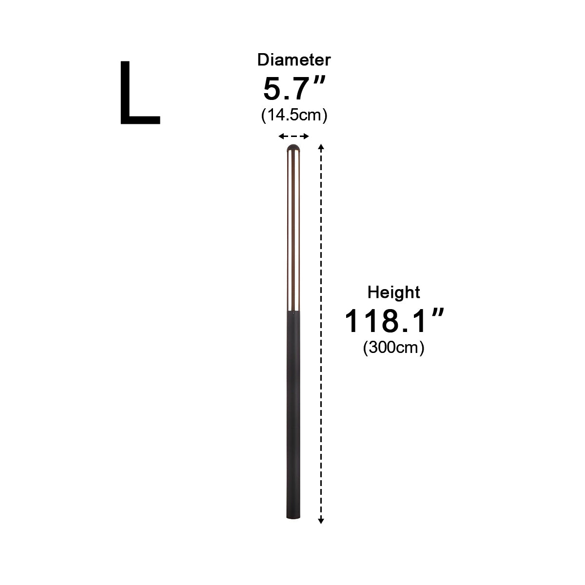 Elegance Minimalist Waterproof LED Black Modern Outdoor Street Lighting