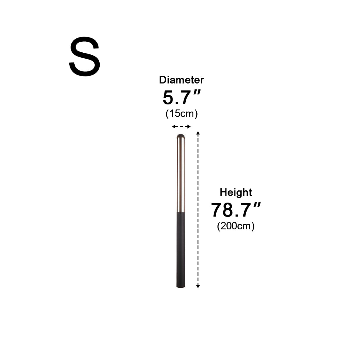 Elegance Minimalist Waterproof LED Black Modern Outdoor Street Lighting