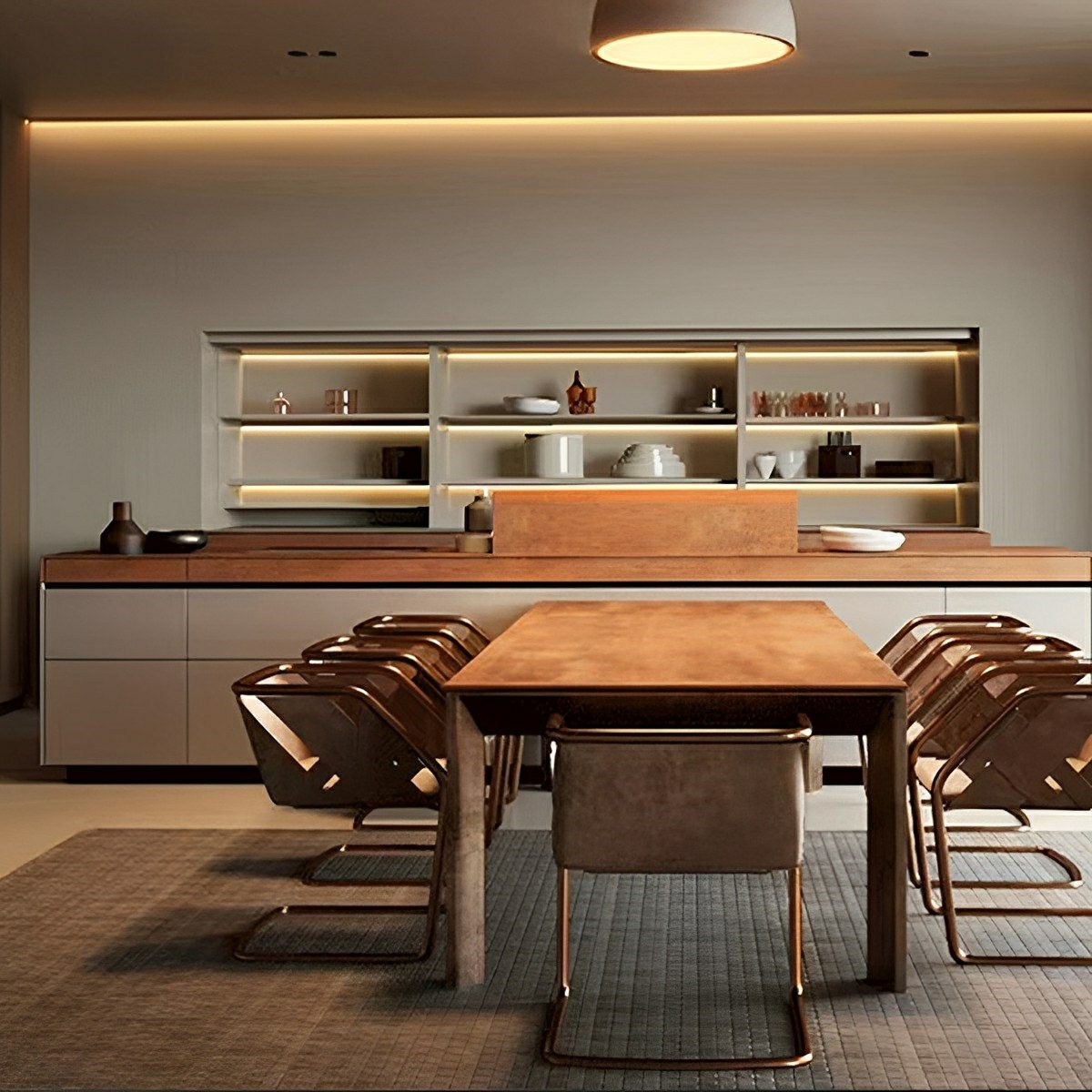 Dining Room Recessed Strip Lighting Bay Isle Home™ 5 Light Dining