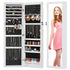 47.2" Wall Jewelry Armoire with Full Mirror & Lockable - Flyachilles