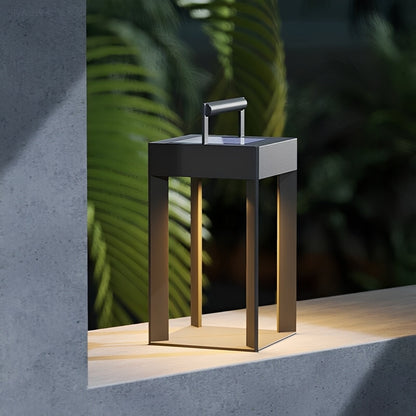 Modern Waterproof Solar&amp;Rechargeable Rectangular LED Outdoor Floor Lamp