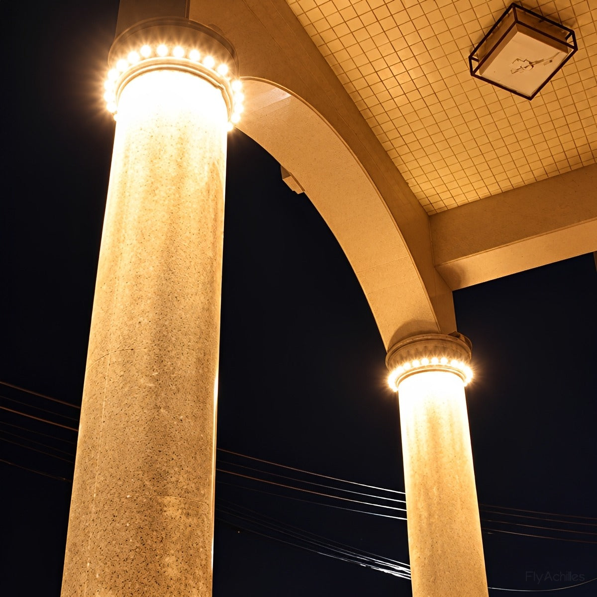 Outdoor Waterproof Ring  Round LED Column Tree Light Spot Lights