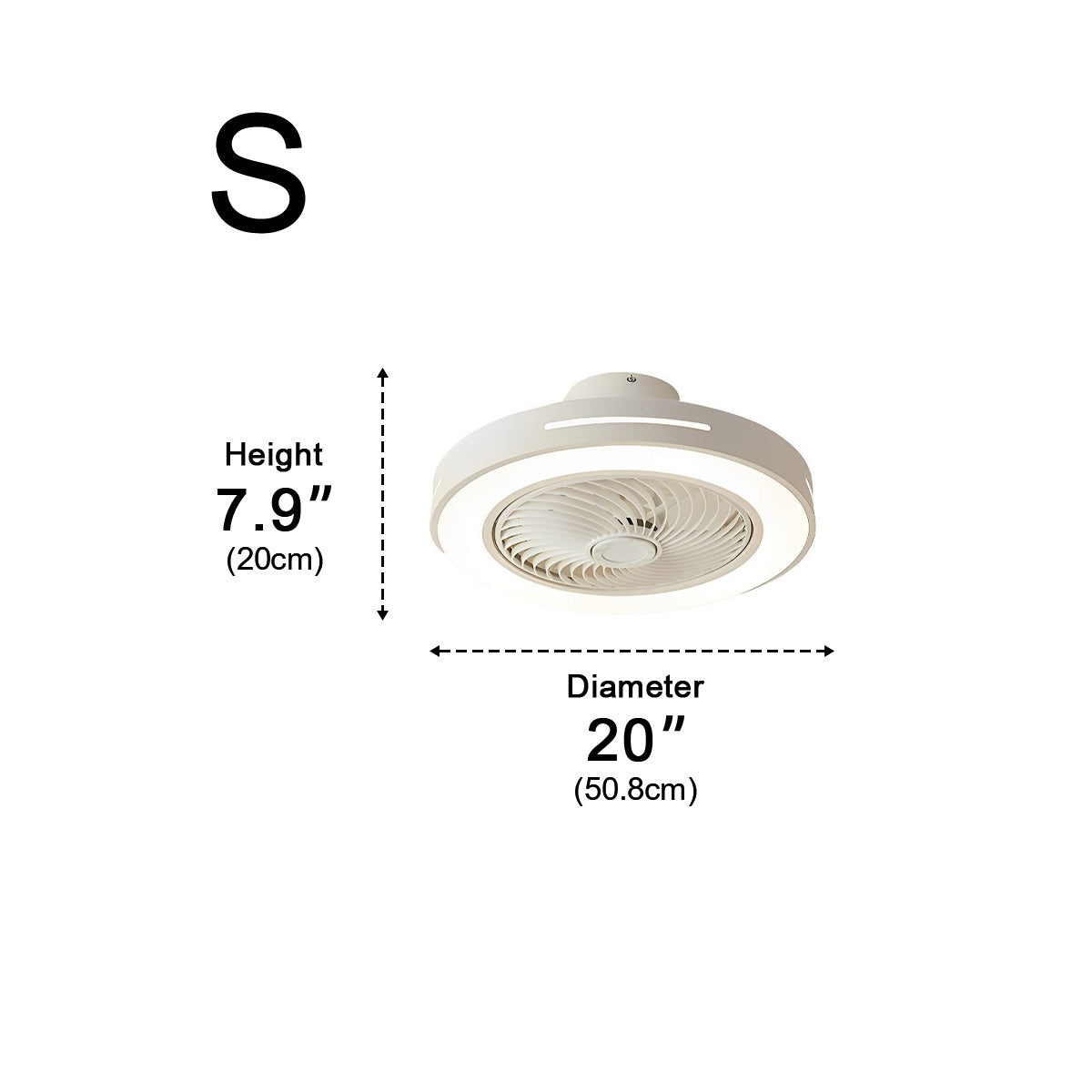 Inverter Bladeless Ceiling Fans Light