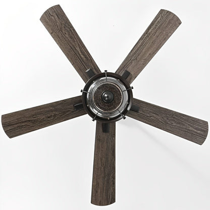 52" Black Classic Globe Lamp Outdoor DC Motor Reverse Ceiling Fan Light - Flyachilles