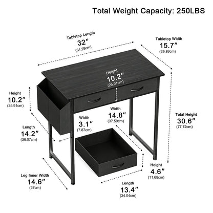 55" Computer Desk with 6 Drawers - for Home Office - Flyachilles