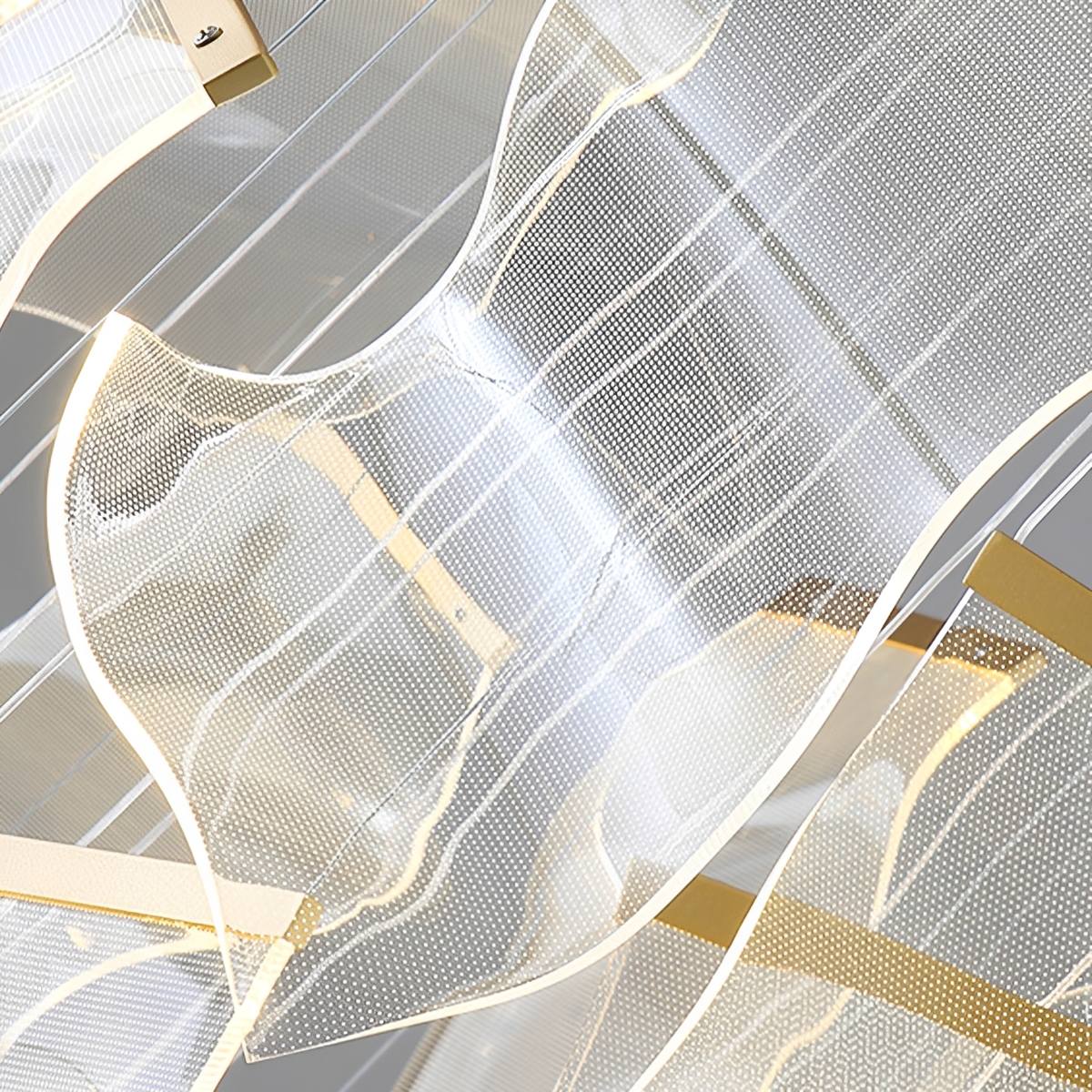 Modern Luxury Sculptural Ribbon LED Chandelier