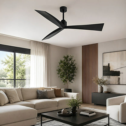 60" Contemporary Architecture Ceiling Fan with 3 Blades - Flyachilles
