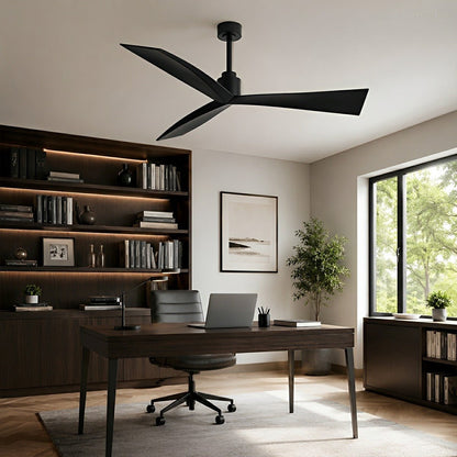 60" Contemporary Architecture Ceiling Fan with 3 Blades - Flyachilles