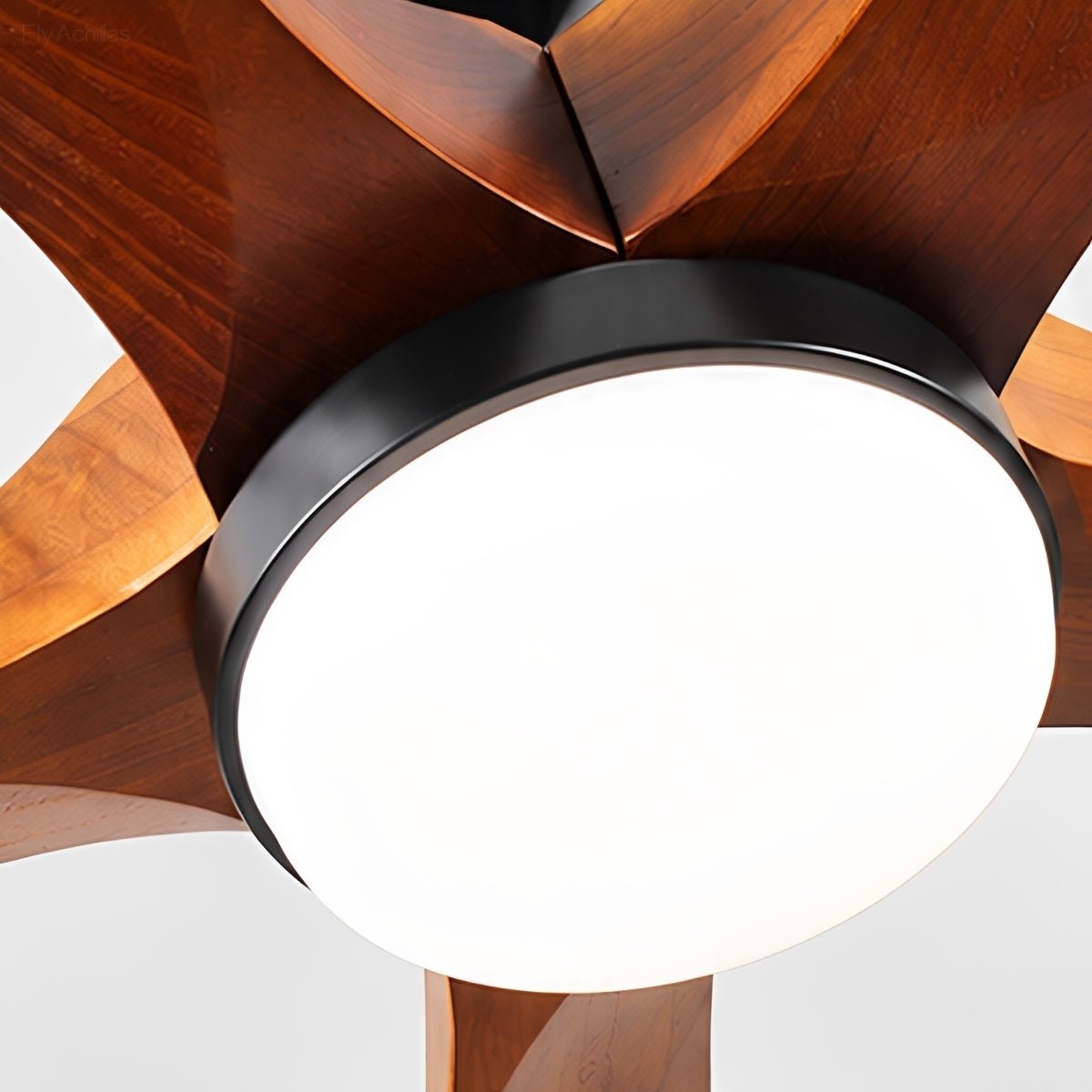 60 Inch Modern Wood Ceiling Fan with Full-Spectrum LED Light - Flyachilles