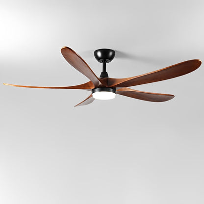 60 Inch Modern Wood Ceiling Fan with Full-Spectrum LED Light - Flyachilles