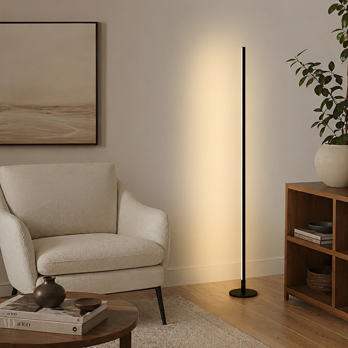 Modern Minimalist Ultra-thin LED Floor Lamp for Living Room Bedroom
