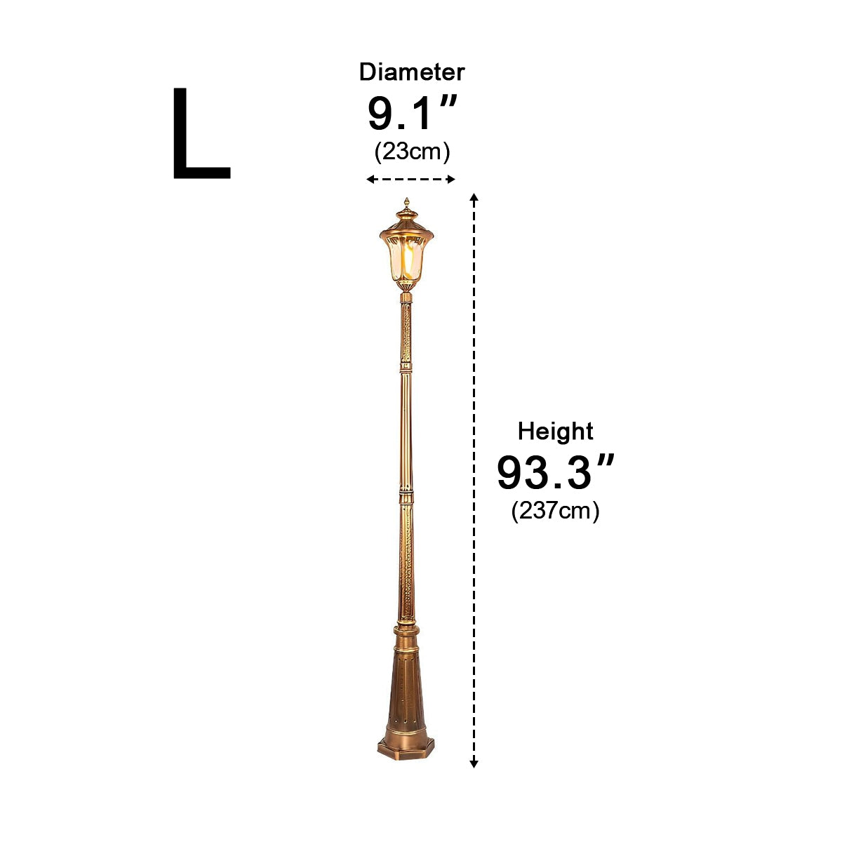 Luminous Guardian European Vintage Waterproof Aluminium LED Bronze Street Lights