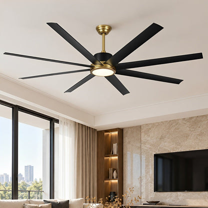 72 Inch Modern 8-Blade LED Ceiling Fan with Light Oversized - Flyachilles