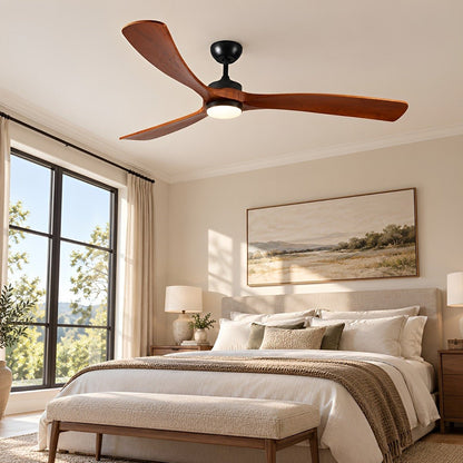 72 Inch Oversized Modern Wood LED Ceiling Fan with Light - Flyachilles