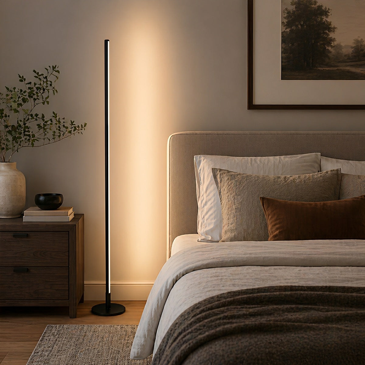 Modern Minimalist Ultra-thin LED Floor Lamp for Living Room Bedroom