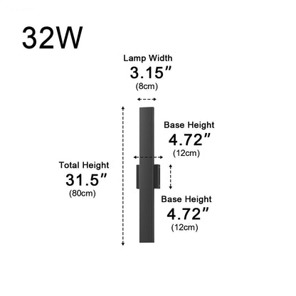 Waterproof Modern Dimmable Linear LED Outdoor Wall Light
