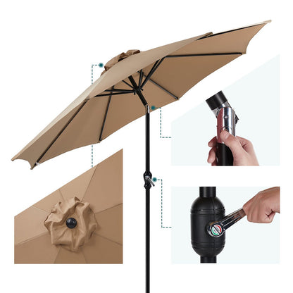 9 Ft Waterproof UV Protection Outdoor Patio Umbrella - Flyachilles