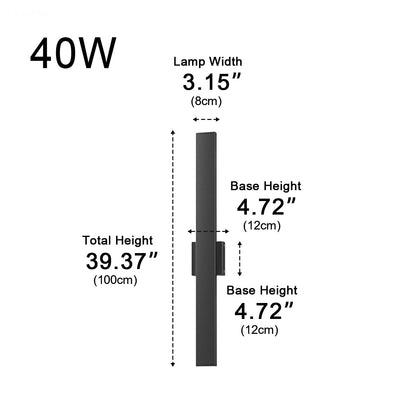 Waterproof Modern Dimmable Linear LED Outdoor Wall Light