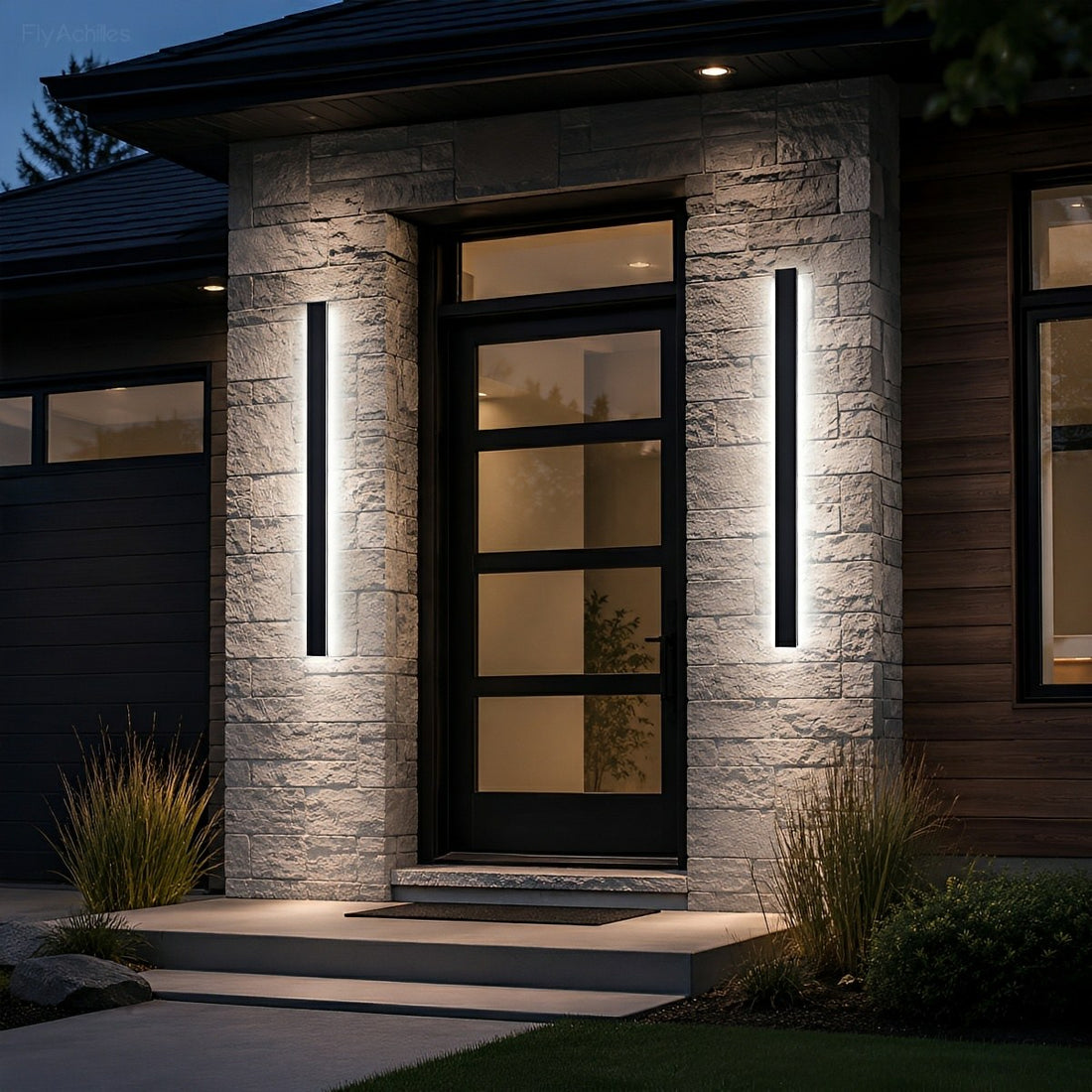 Waterproof Modern LED Long Strip Outdoor Wall Porch Lights