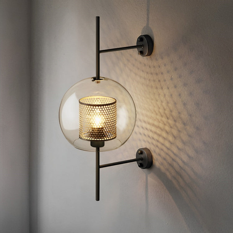 Dimmable Vintage Industrial Glass Globe LED Wall Sconces