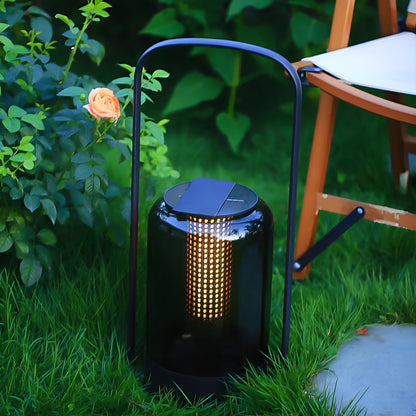 Cylinder Waterproof Solar LED Outdoor Table Floor Lamp