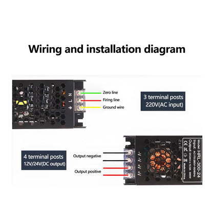 AC 110V to DC 12/24V Voltage Transformer Power Switch Regulator 150W 300W - Flyachilles